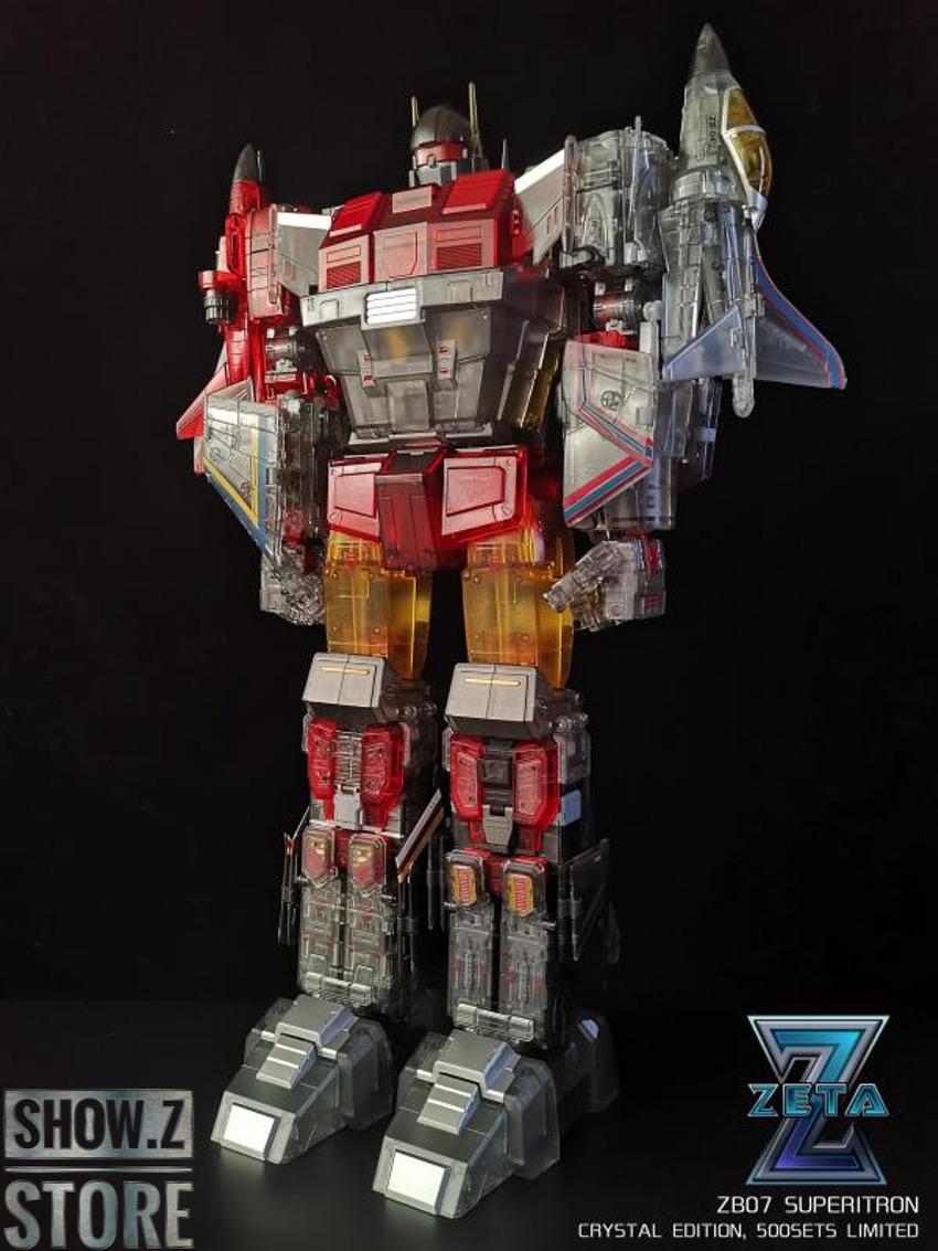 Zeta Toys Superion Clear Version complete robot figure standing Zeta Toys Superion Clear Version complete robot figure standing