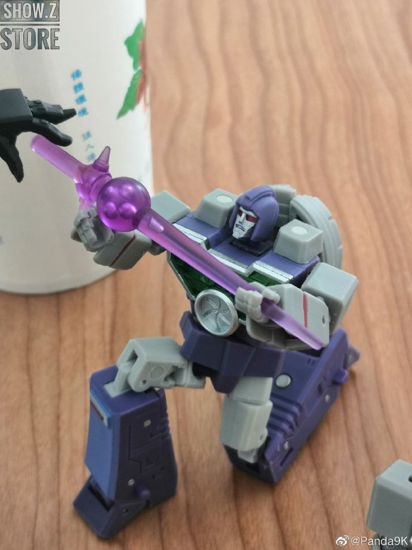 Purple and blue reflector robot in vehicle mode display Purple and blue reflector robot in vehicle mode display