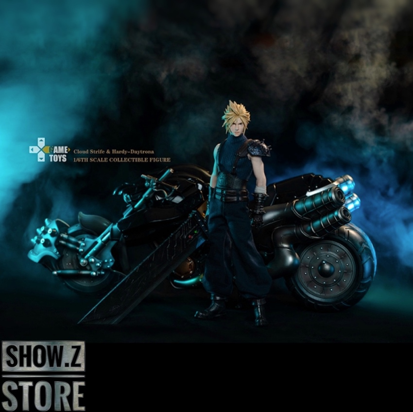 GameToys Cloud Strife Hardy Daytona 1/6 figure motorcycle display GameToys Cloud Strife Hardy Daytona 1/6 figure motorcycle display