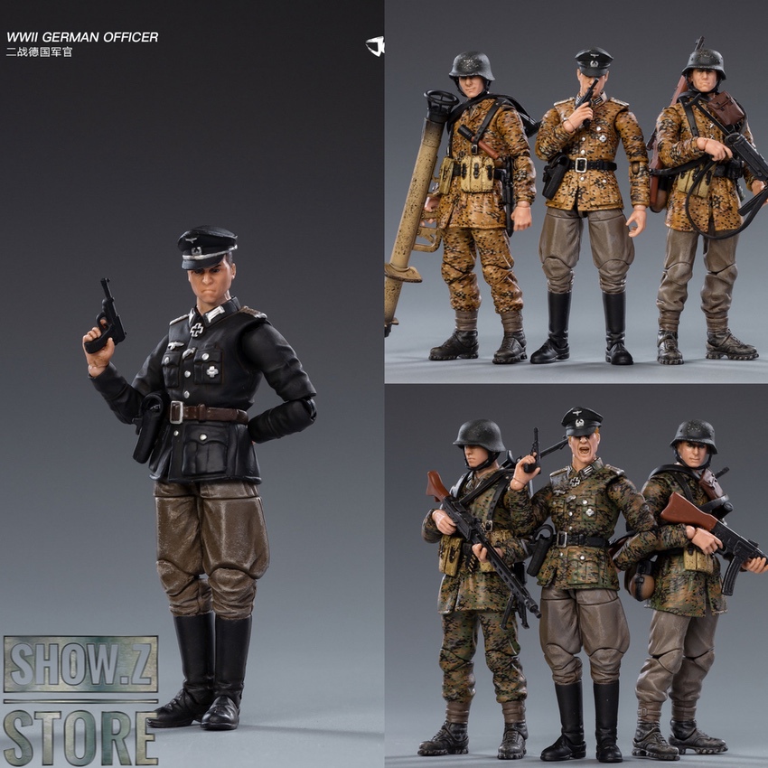 JoyToy WWII Wehrmacht officer black dress uniform with cap standing JoyToy WWII Wehrmacht officer black dress uniform with cap standing