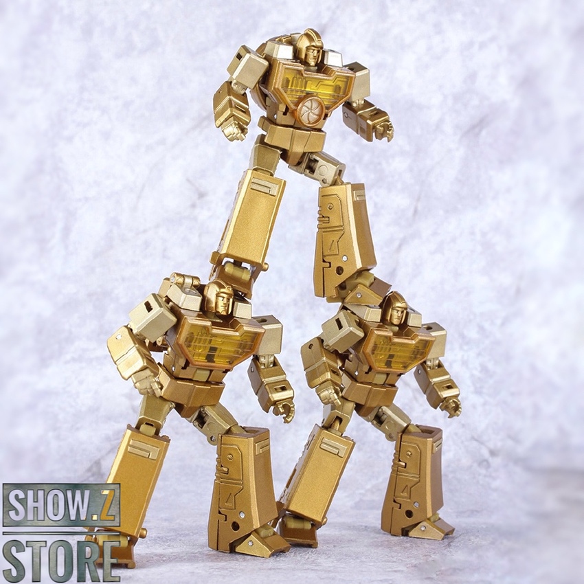 Magic Square Reflector Gold Version robot trio formation display Magic Square Reflector Gold Version robot trio formation display