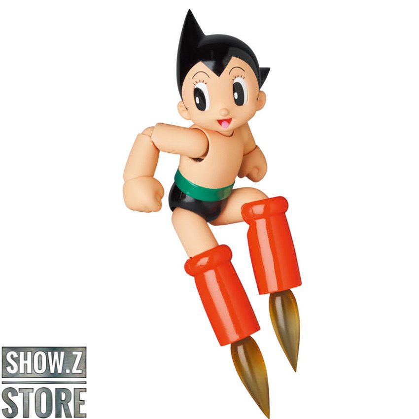 Mafex Astro Boy Version 1.5 character with black spiky hair and red boots Mafex Astro Boy Version 1.5 character with black spiky hair and red boots