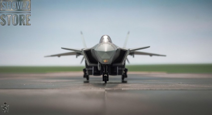 Chinese J-20 stealth jet model front runway display Chinese J-20 stealth jet model front runway display