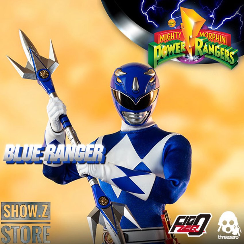 Blue Ranger wielding sword and shield Blue Ranger wielding sword and shield