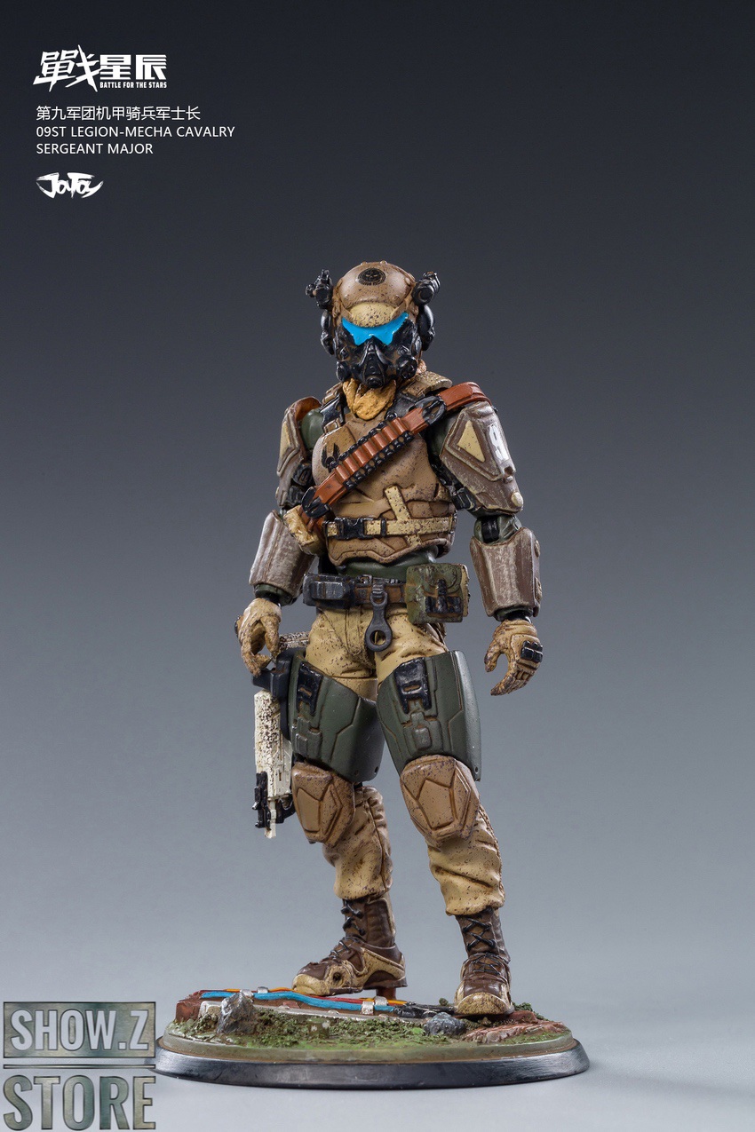 Armored soldier with tan uniform and tactical gear Armored soldier with tan uniform and tactical gear