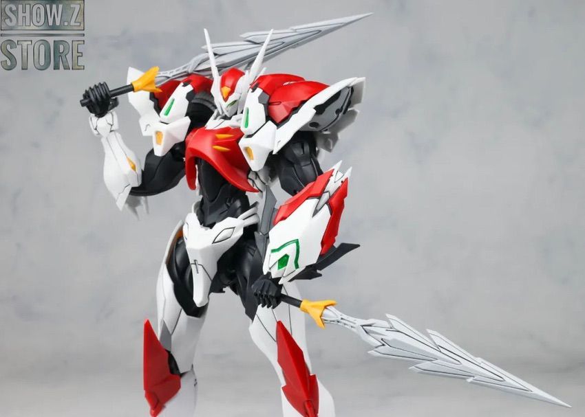 D-Boy mecha equipped with energy weapons and dramatic stance D-Boy mecha equipped with energy weapons and dramatic stance