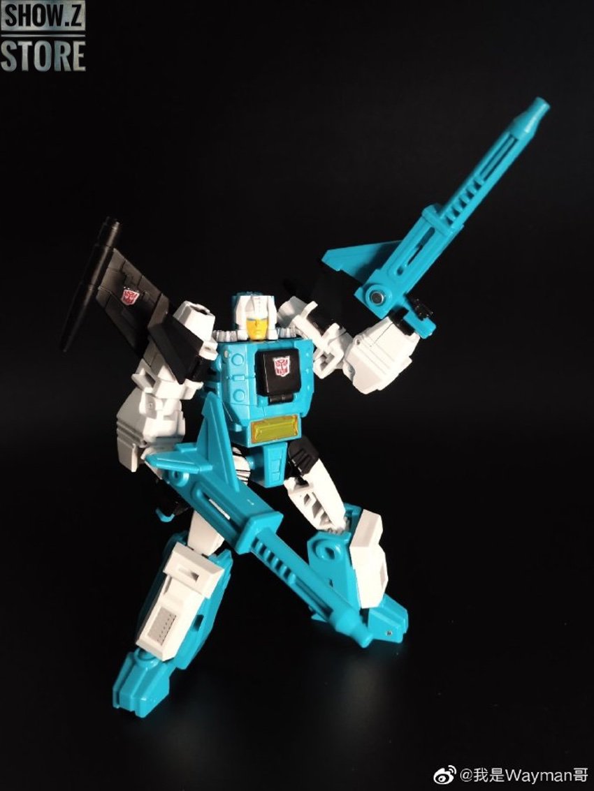 Robot figure holding orange plasma rifle weapon Robot figure holding orange plasma rifle weapon