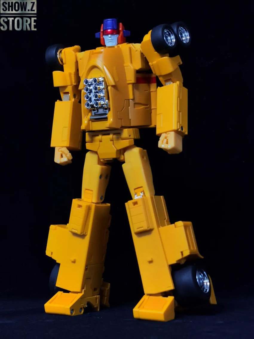 Blue truck with yellow accents in vehicle form Blue truck with yellow accents in vehicle form