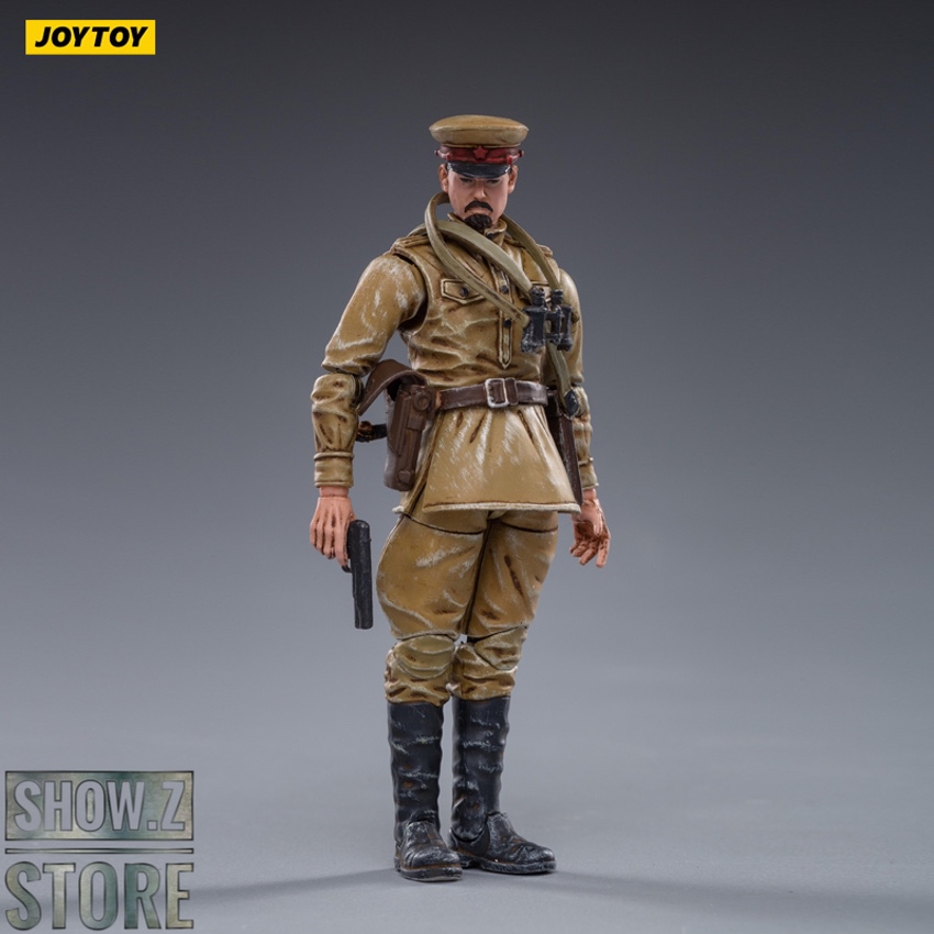 WWII Soviet commissar in tan military tunic WWII Soviet commissar in tan military tunic