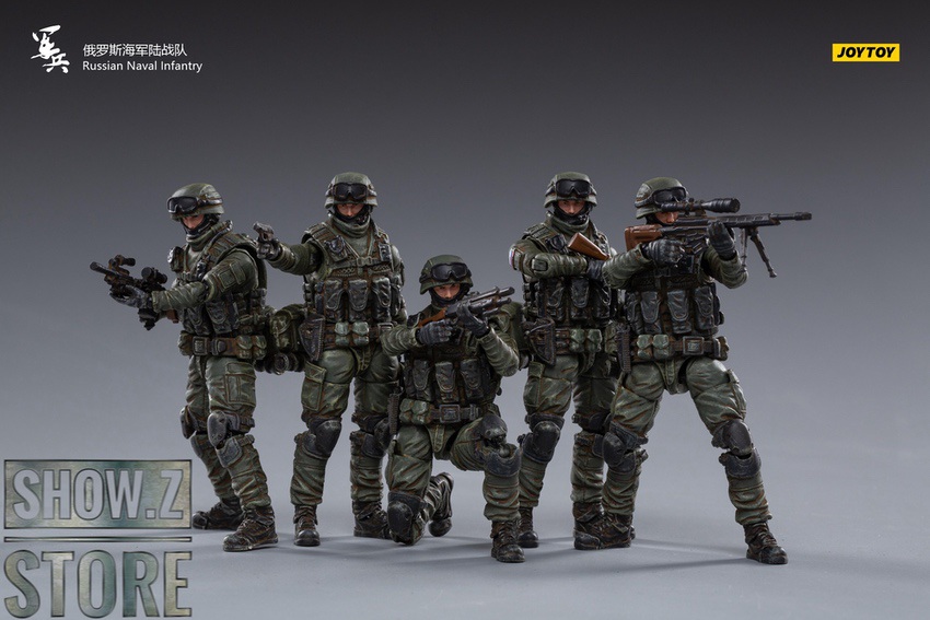 Russian soldiers with rifles and combat equipment Russian soldiers with rifles and combat equipment