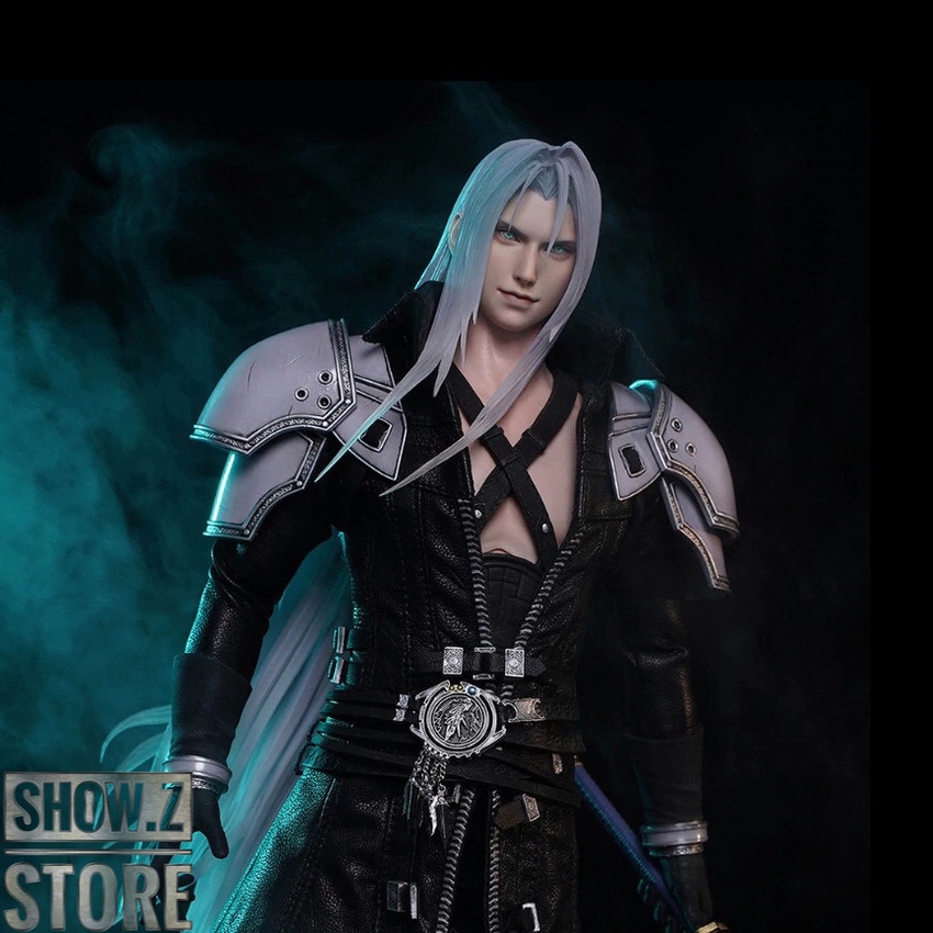 Sephiroth action figure with white hair and tactical armor Sephiroth action figure with white hair and tactical armor