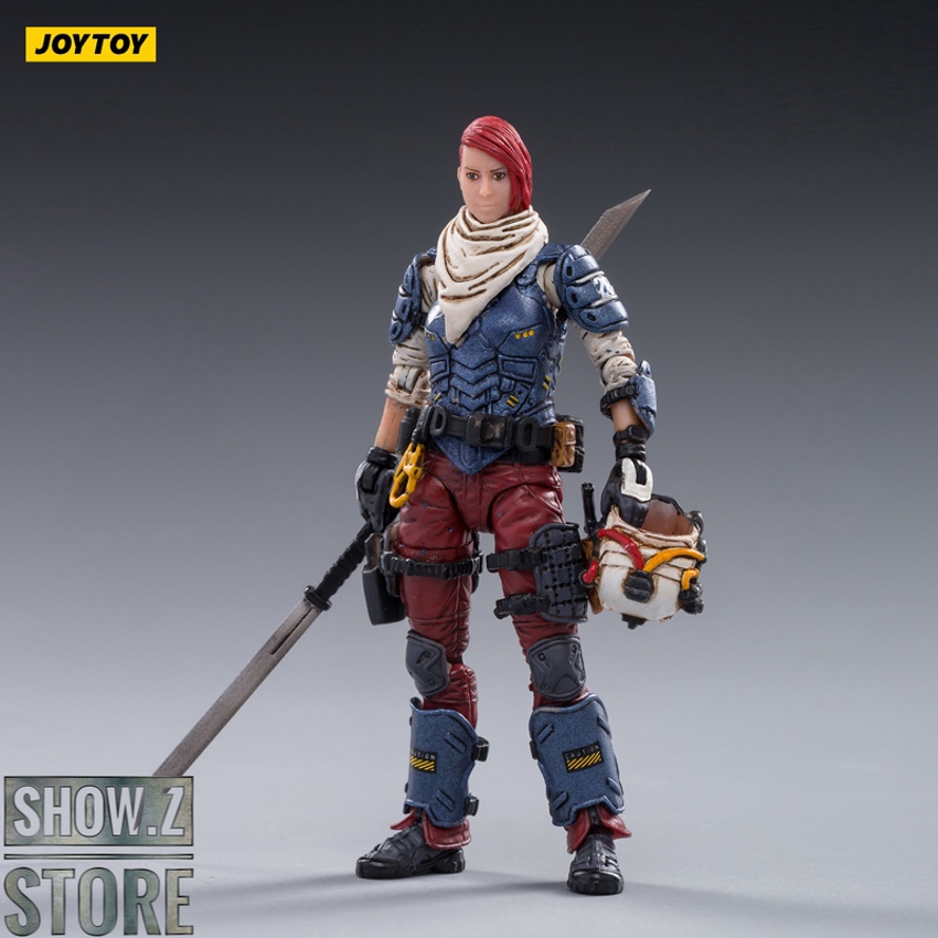 Woman soldier with pink hair and blue armor holding sword Woman soldier with pink hair and blue armor holding sword
