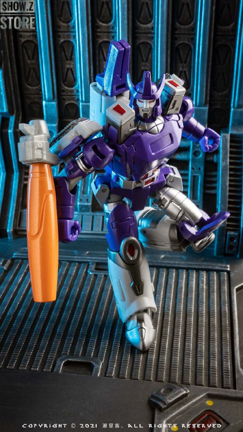 Robot holding rifle weapon in action stance Robot holding rifle weapon in action stance