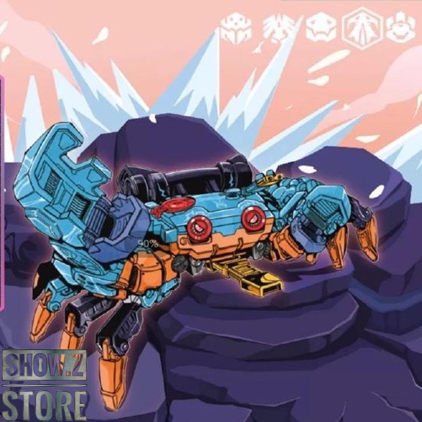 Blue crab carapace with mechanical detail and orange legs Blue crab carapace with mechanical detail and orange legs