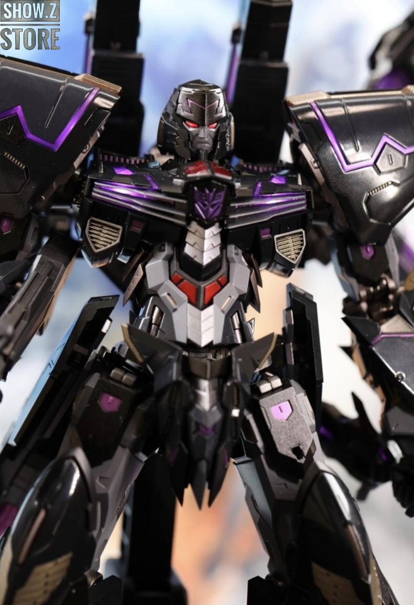 Flame Toys Stealth Megatron figure in aggressive combat stance Flame Toys Stealth Megatron figure in aggressive combat stance