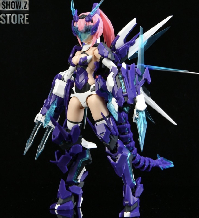 ATK Girl yellow hair purple blue armor standing pose ATK Girl yellow hair purple blue armor standing pose