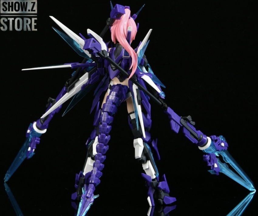 ATK Girl side profile purple blue armor combat ready ATK Girl side profile purple blue armor combat ready