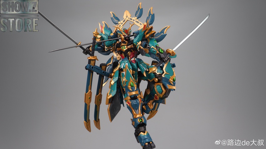 Azure Dragon Gundam flying pose weapon configuration full Azure Dragon Gundam flying pose weapon configuration full