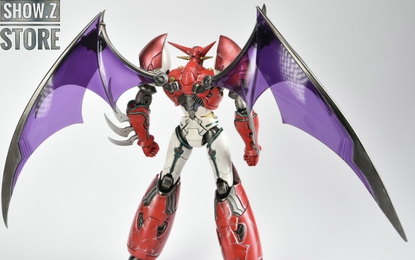 Threezero Shin Getter 1 Anime red white stance dual blade weapons Threezero Shin Getter 1 Anime red white stance dual blade weapons