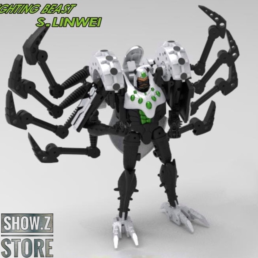White and gray spider robot transformer White and gray spider robot transformer