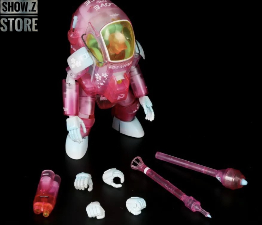 Pink mecha Gustav P.K.A. action figure front Pink mecha Gustav P.K.A. action figure front
