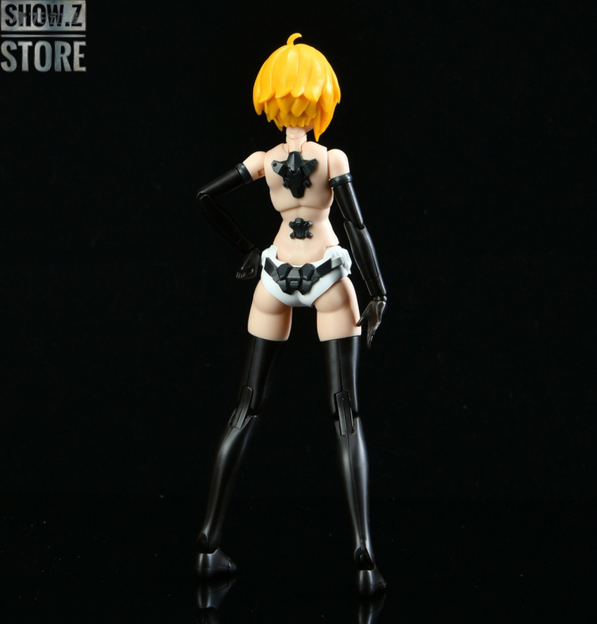 ATK Girl back view white shorts black boots posed ATK Girl back view white shorts black boots posed