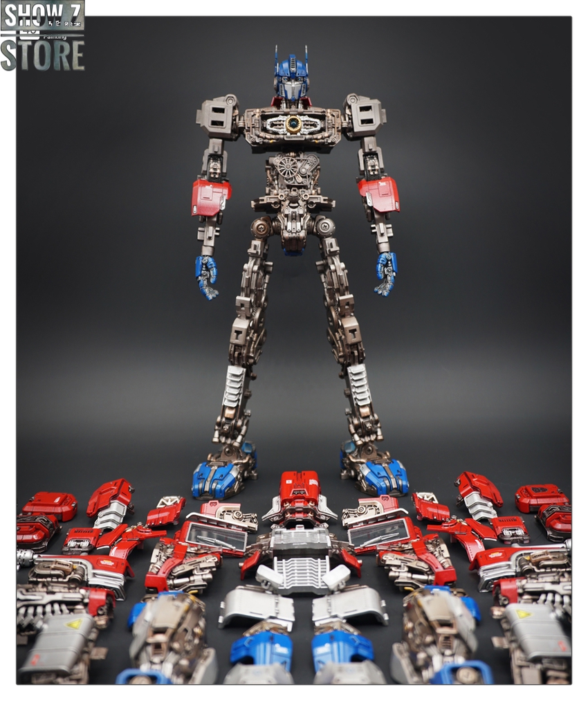 Optimus Prime robot form with detailed articulation Optimus Prime robot form with detailed articulation