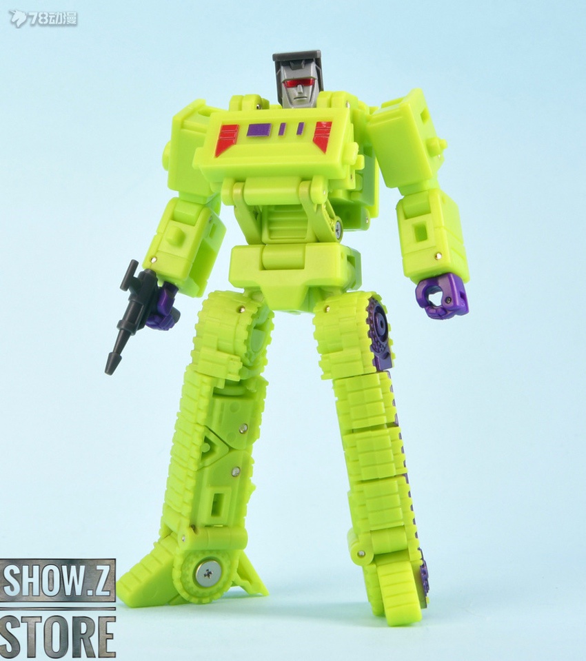 Lime green Devastator robot full body stance Lime green Devastator robot full body stance