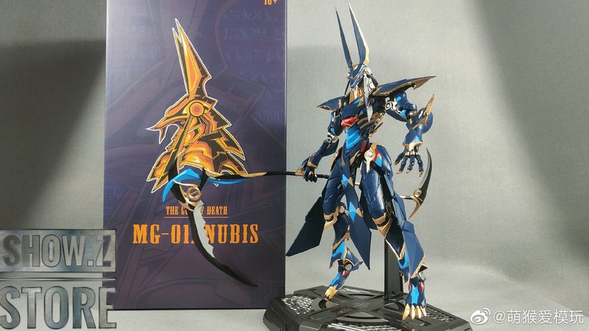Anubis with box art display gold and blue Anubis with box art display gold and blue