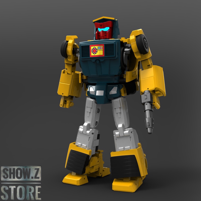 XTransbots Hatch Tailgate yellow robot mode standing pose XTransbots Hatch Tailgate yellow robot mode standing pose