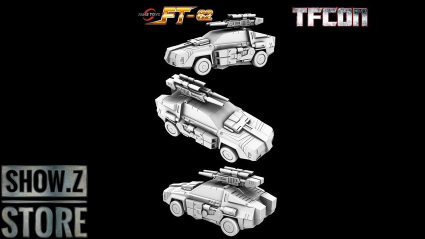 FansToys Chromedome white gray robot vehicle form side angle FansToys Chromedome white gray robot vehicle form side angle