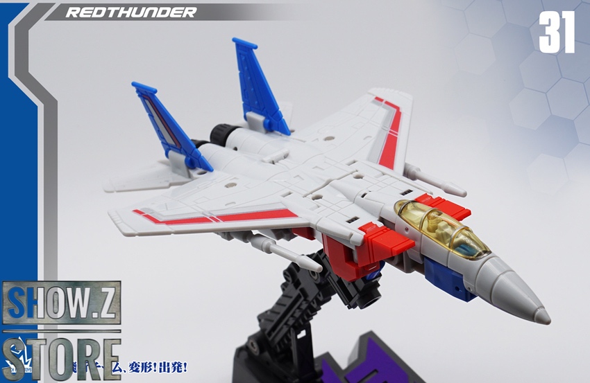 MechFansToys RedThunder Starscream jet mode cockpit gold detail MechFansToys RedThunder Starscream jet mode cockpit gold detail