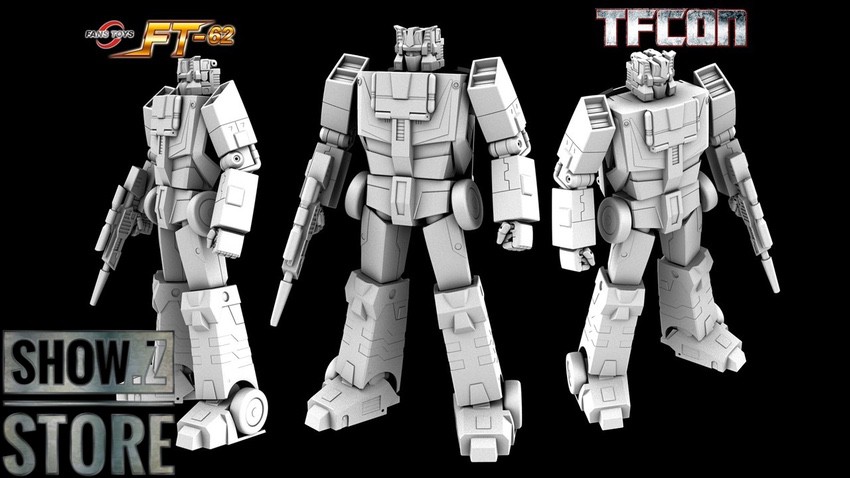 FansToys Chromedome white robot three variants transformation poses FansToys Chromedome white robot three variants transformation poses