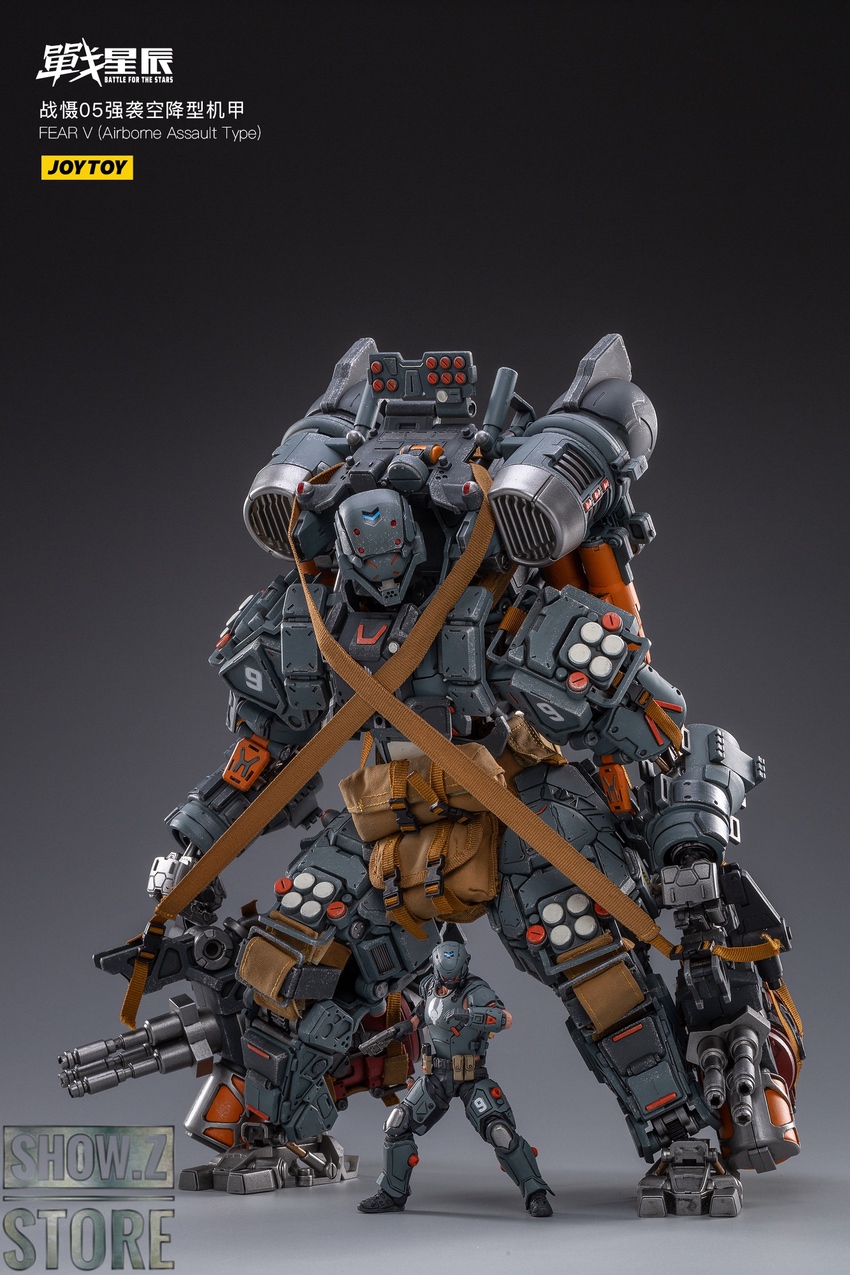 JoyToy 09th Legion Fear V mecha tan brown armor weapon pose JoyToy 09th Legion Fear V mecha tan brown armor weapon pose