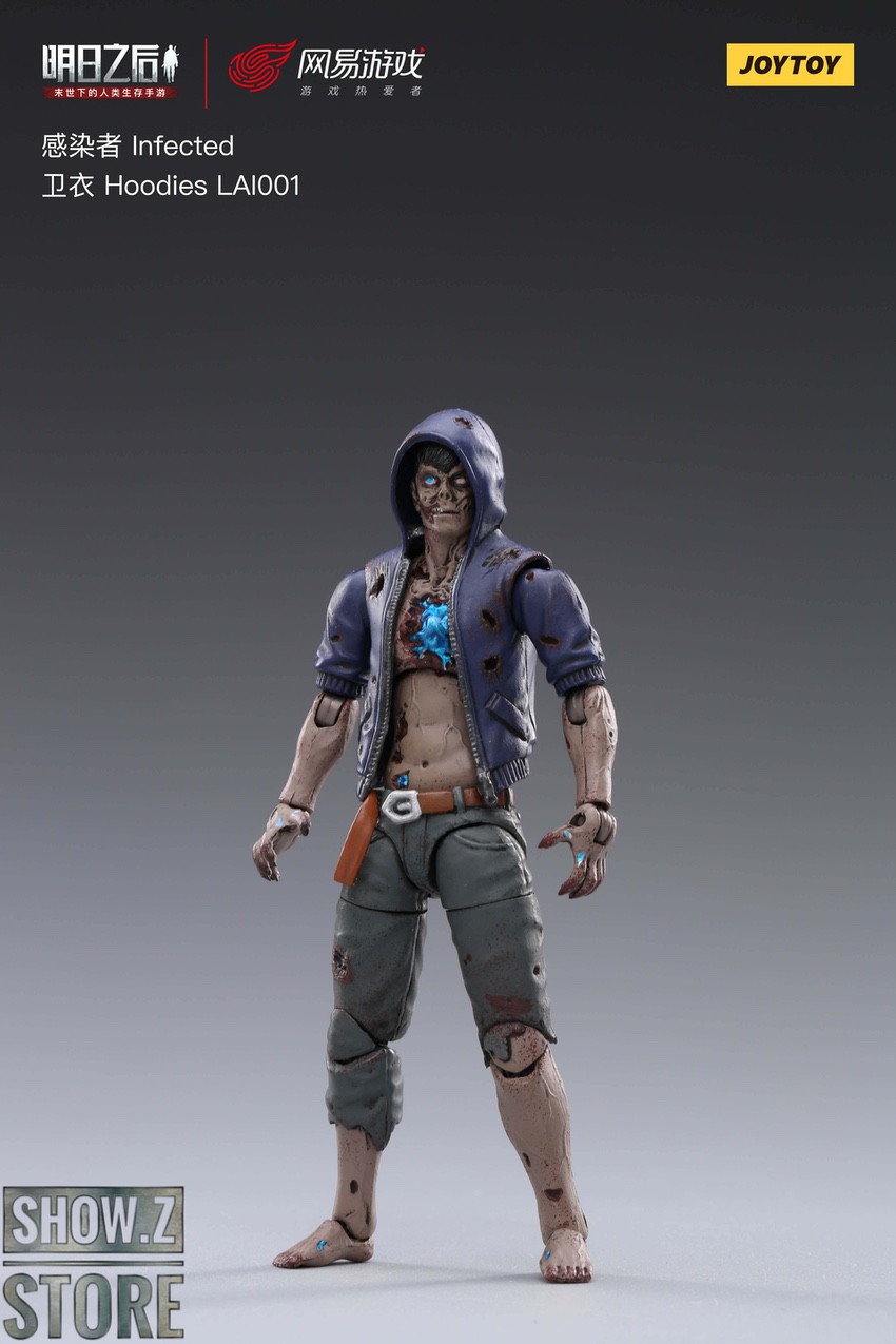 Single zombie infected character purple hoodie standing pose Single zombie infected character purple hoodie standing pose