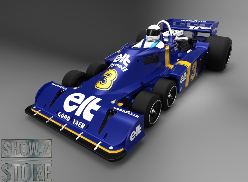Overheat racer gold accents and racing number three display Overheat racer gold accents and racing number three display