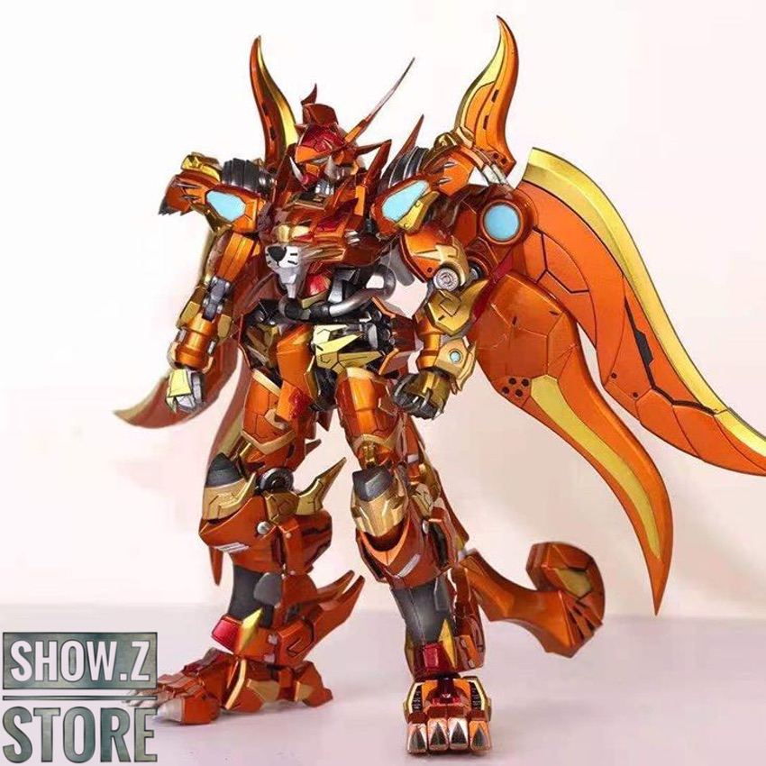 GDJJKR Metal Robot Chinese Zodiac Yin Tiger orange wings display GDJJKR Metal Robot Chinese Zodiac Yin Tiger orange wings display