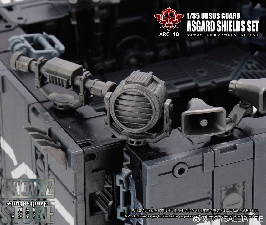 Toys Alliance Ursus Guard Asgard Shields mechanism close-up Toys Alliance Ursus Guard Asgard Shields mechanism close-up