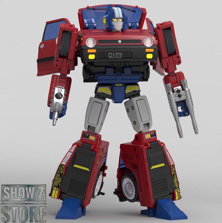 XTransbots Staunch Skids red robot standing front pose display XTransbots Staunch Skids red robot standing front pose display