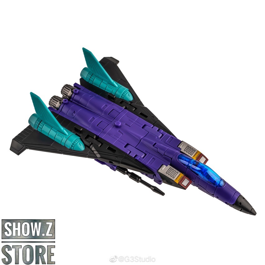 Newage Fenrir Ramjet G2 purple black cyan robot standing profile Newage Fenrir Ramjet G2 purple black cyan robot standing profile
