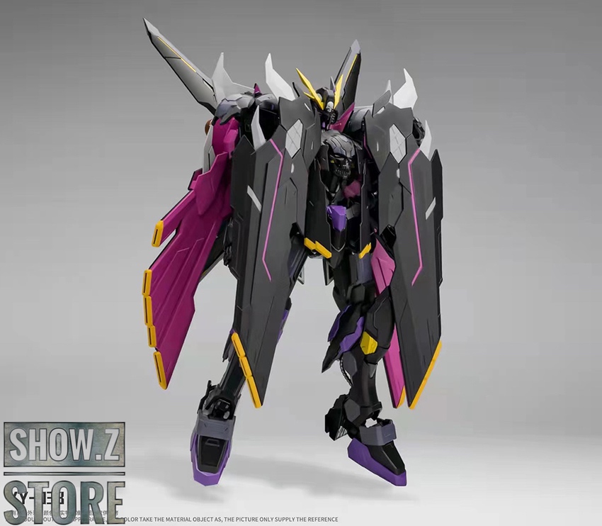 Devil Hunter Crossbone Gundam Black rear view wings deployed Devil Hunter Crossbone Gundam Black rear view wings deployed