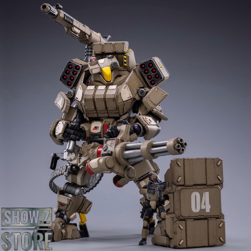 JoyToy Iron Wrecker 04 Heavy Firepower Mecha tan pilot figure JoyToy Iron Wrecker 04 Heavy Firepower Mecha tan pilot figure
