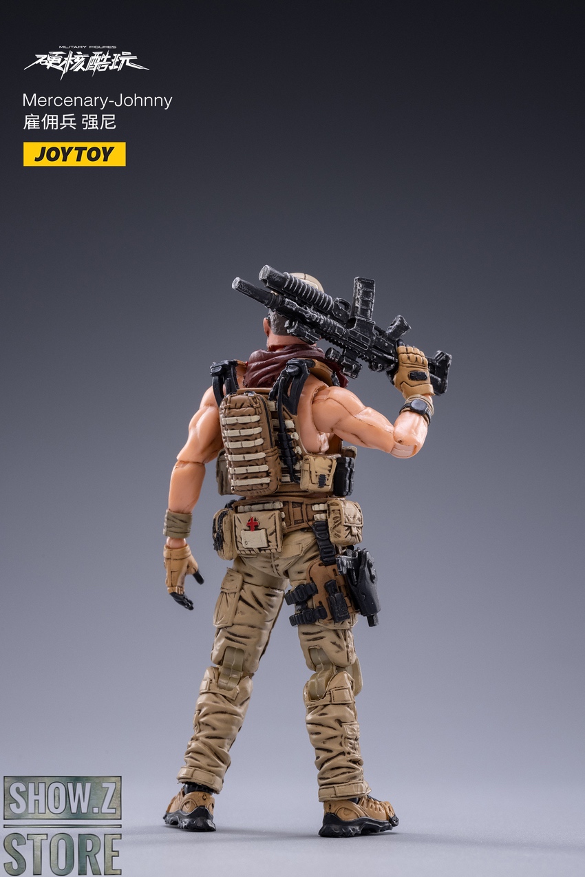JoyToy Mercenary Johnny back view helmet full gear display JoyToy Mercenary Johnny back view helmet full gear display