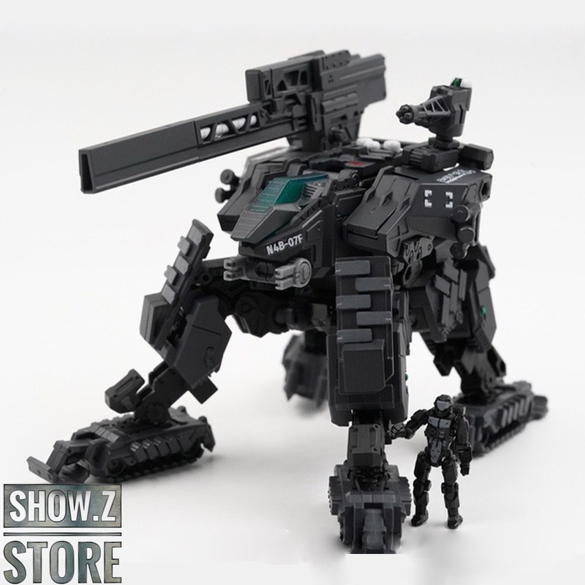 E-monster EM04 quadruped tank robot black with turret detail E-monster EM04 quadruped tank robot black with turret detail