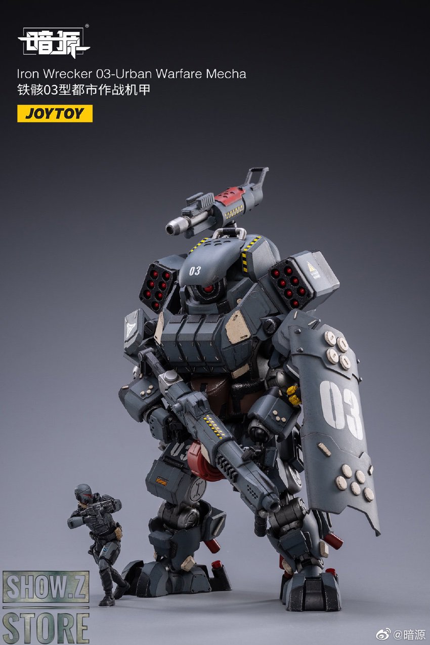 JoyToy Iron Wrecker 03 Urban Warfare Mecha side profile stance JoyToy Iron Wrecker 03 Urban Warfare Mecha side profile stance