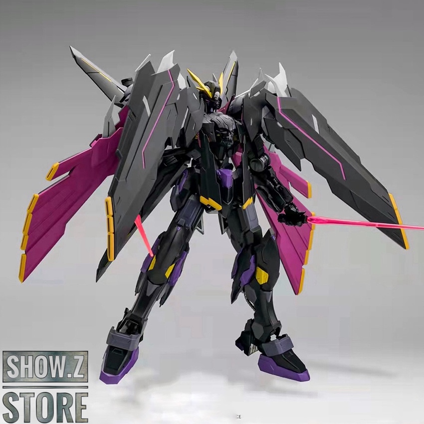Devil Hunter Crossbone Gundam Black Version black purple wings spread Devil Hunter Crossbone Gundam Black Version black purple wings spread