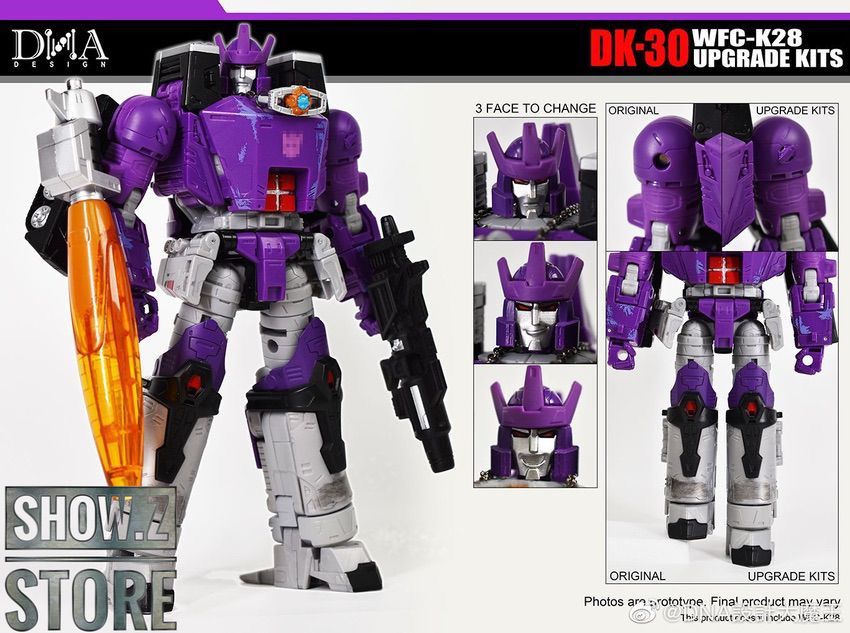 DK-30 upgrade equipped purple Galvatron robot front angle DK-30 upgrade equipped purple Galvatron robot front angle