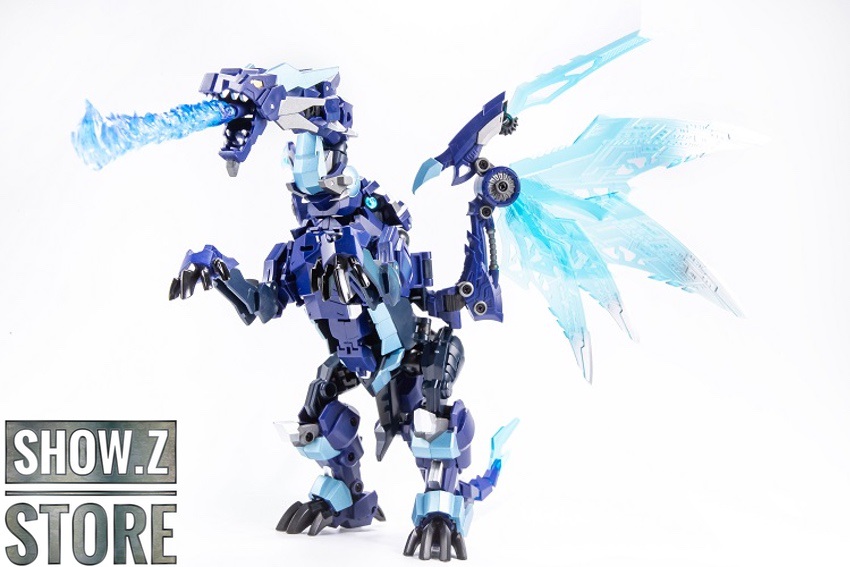 Jinbao Cryotek robot tall stance multiple ice wings crystalline effects Jinbao Cryotek robot tall stance multiple ice wings crystalline effects