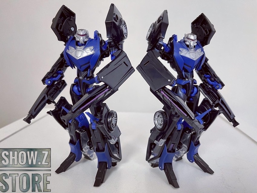 Galaxy Mob Vehicon blue yellow robot back angle view Galaxy Mob Vehicon blue yellow robot back angle view