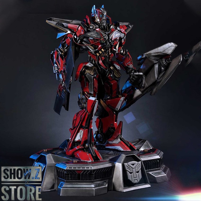 HEAT Studio Sentinel Prime Statue red blue robot front angle HEAT Studio Sentinel Prime Statue red blue robot front angle